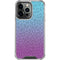 Cheetah Print Purple and Blue iPhone 15 Pro Clear Case